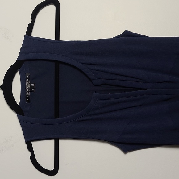 THEYSKENS' THEORY' Silk Midnight Blue Mini Dress Size US 6 EUR 40 - Picture 8 of 16